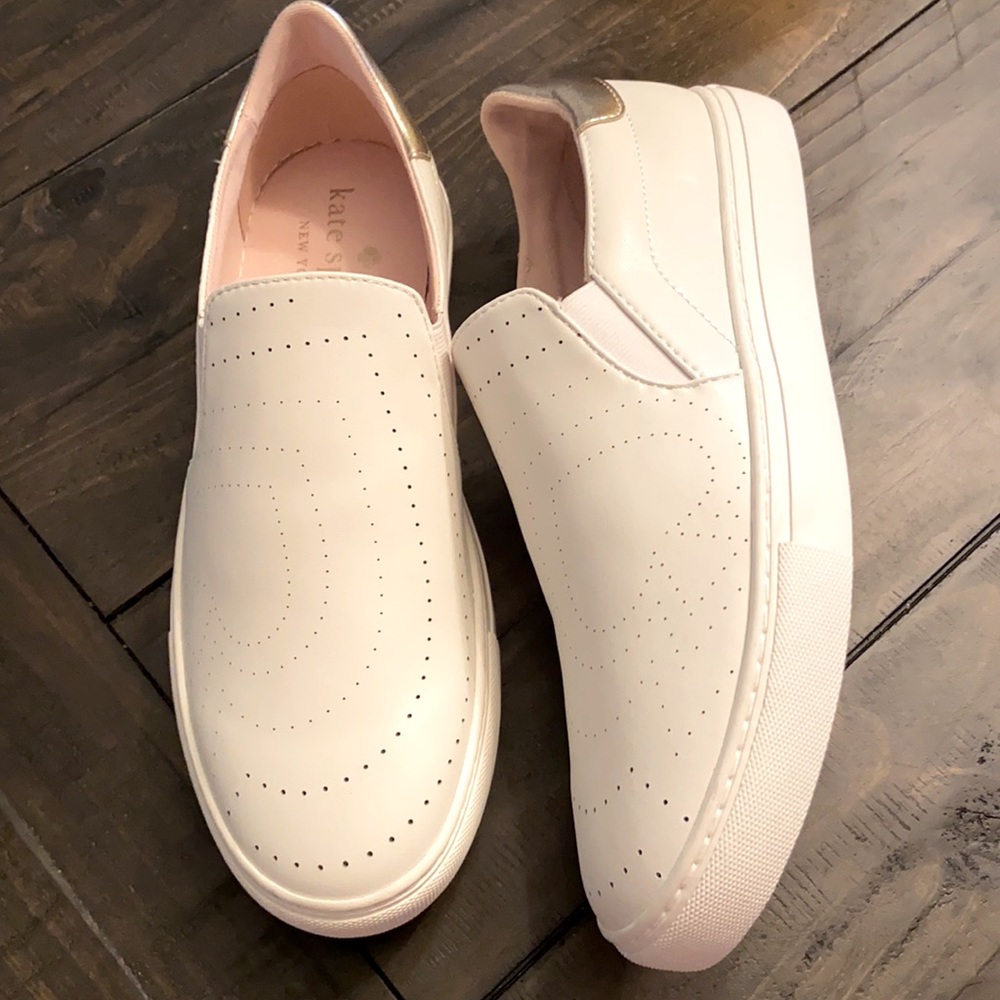 NWOT: Kate Spade Azores Perforated Slip On Sneakers